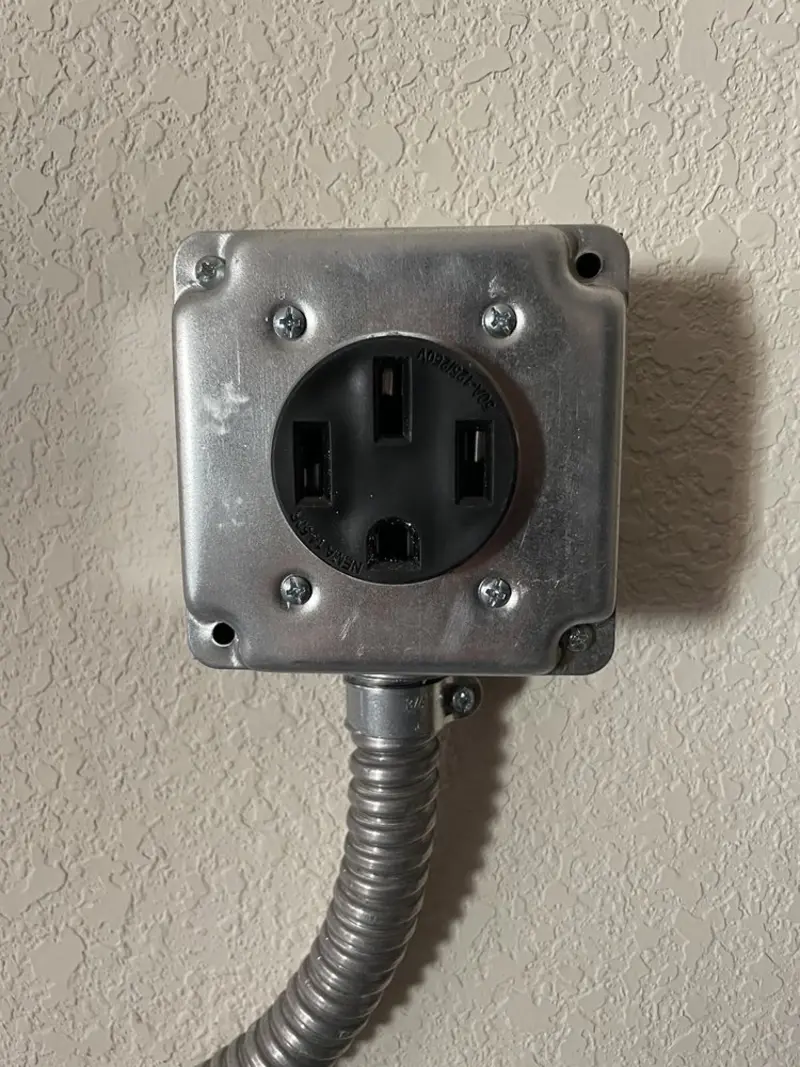 NEMA 14-50 outlet installed for Smart Home Electrical in Raton